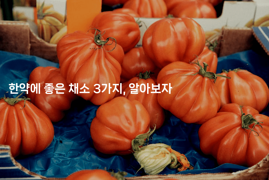 한약에 좋은 채소 3가지, 알아보자
2-한방스윗홈