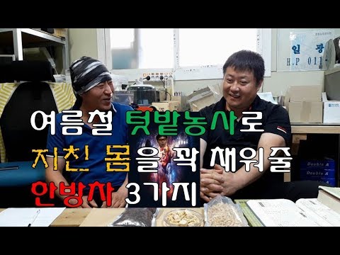 여름철 텃밭농사로 지친 몸을 꽉 채워줄 한방차 3가지