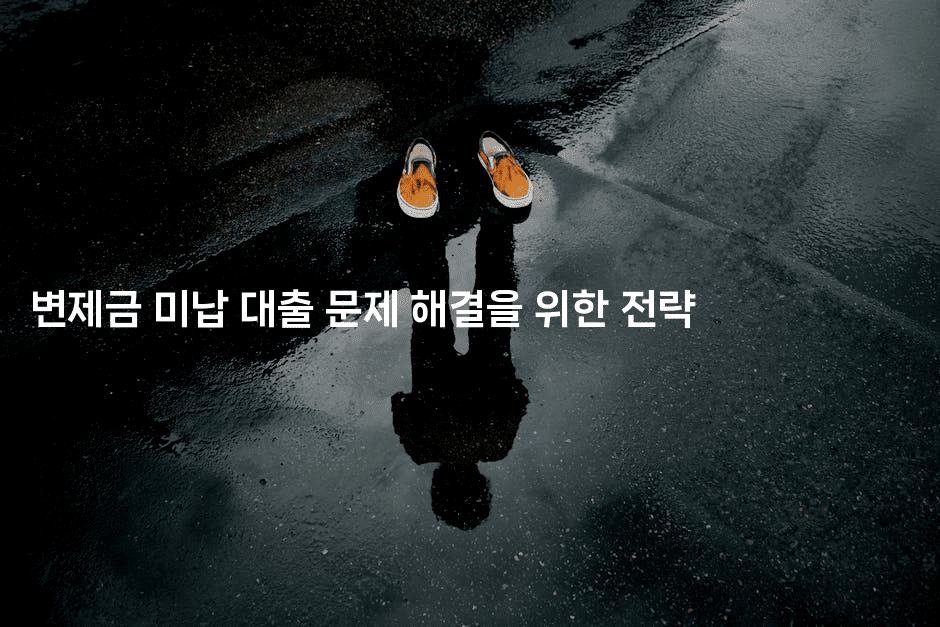 변제금 미납 대출 문제 해결을 위한 전략-한방스윗홈