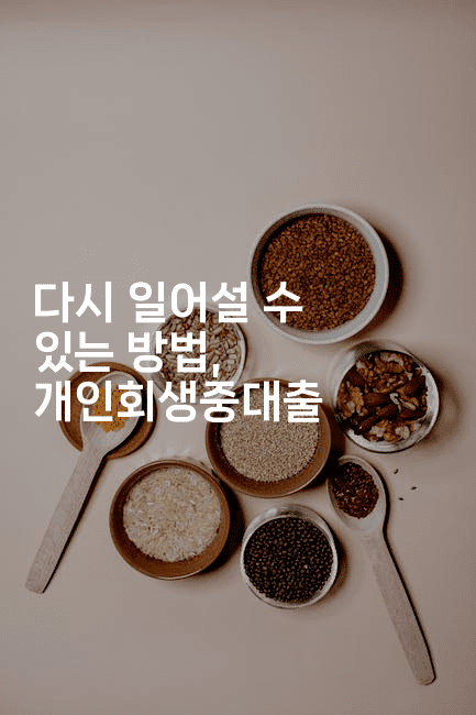 다시 일어설 수 있는 방법, 개인회생중대출